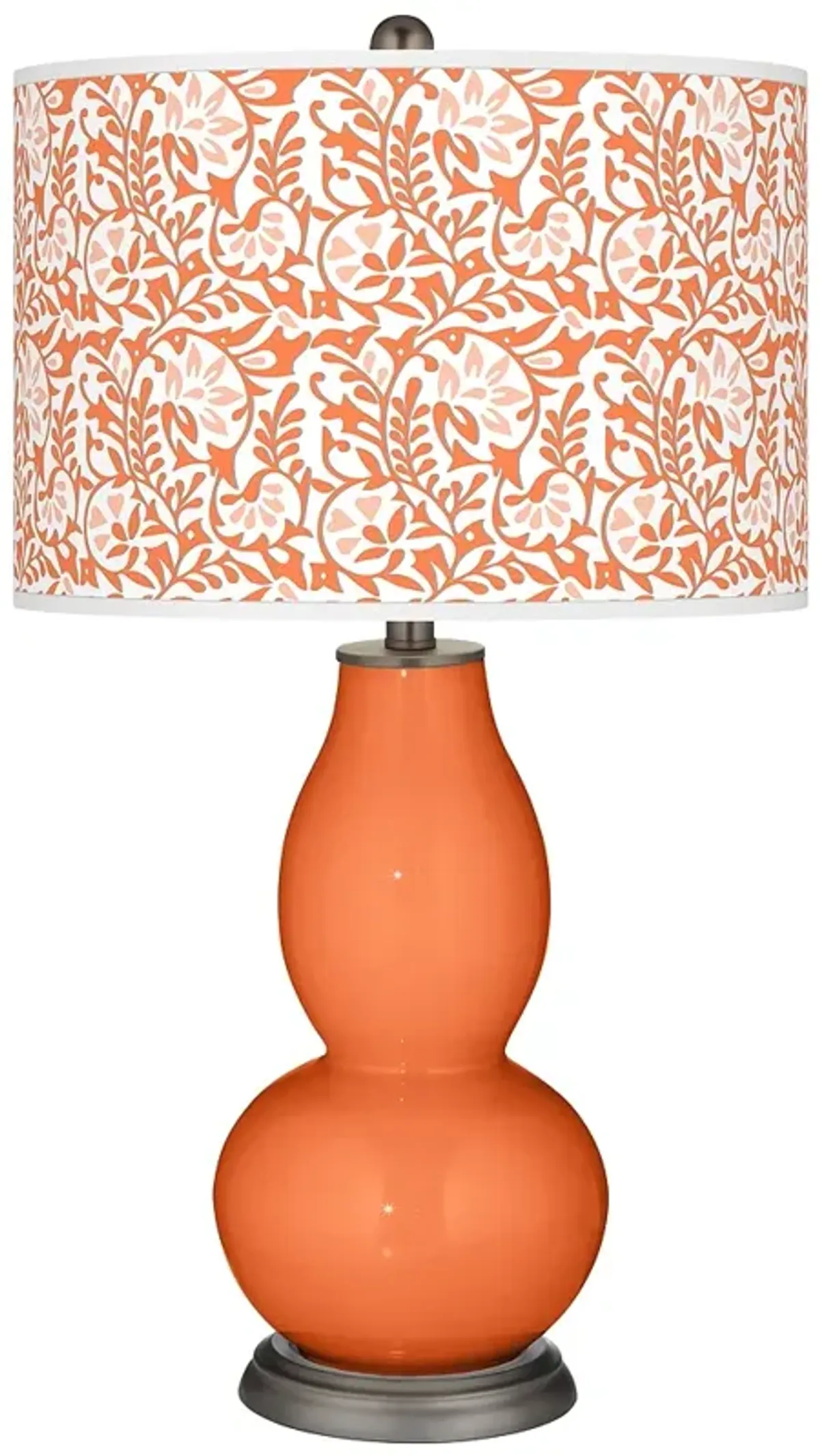 Color Plus Double Gourd 29 1/2" Gardenia Nectarine Orange Table Lamp