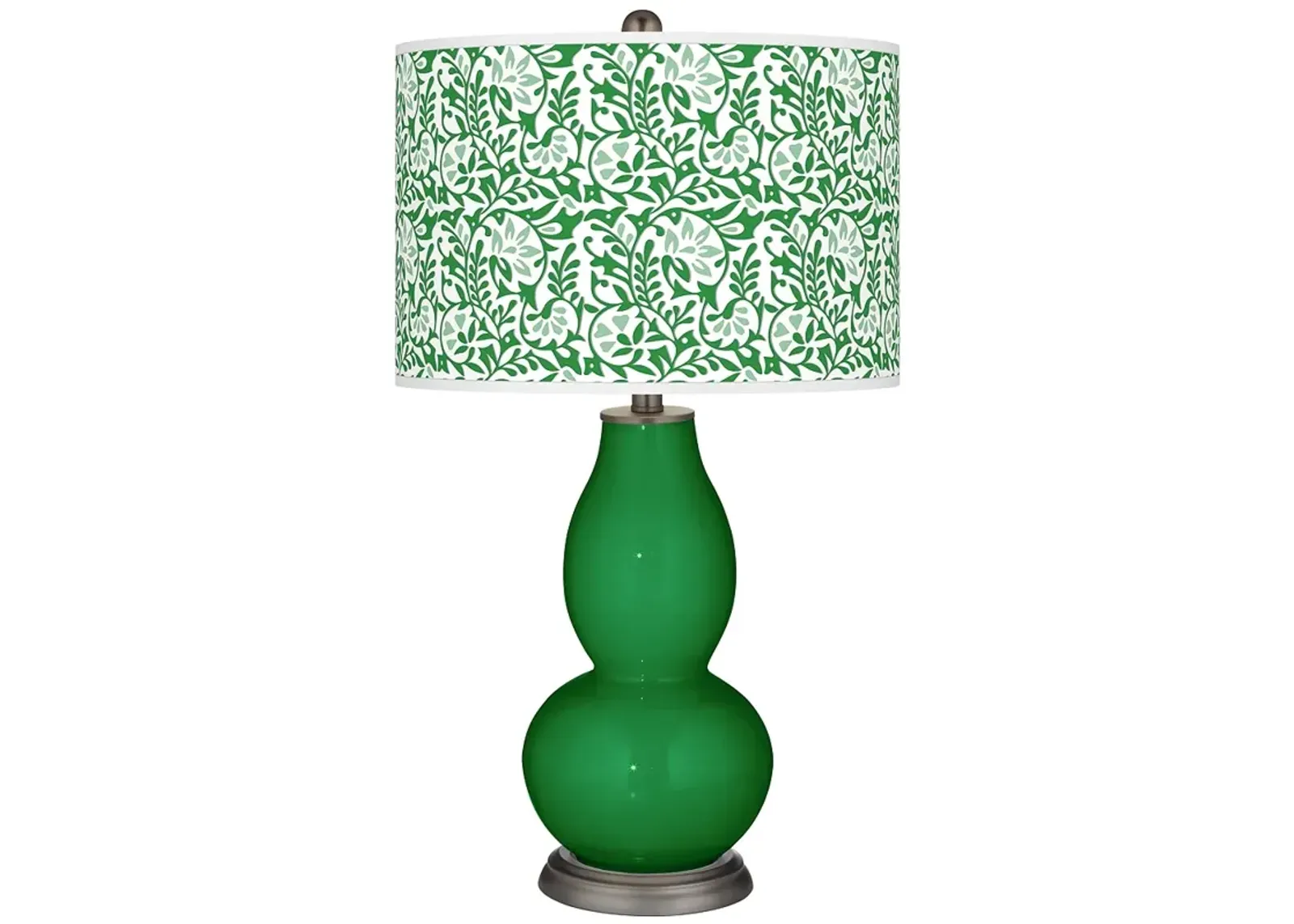 Color Plus Double Gourd 29 1/2" Gardenia Shade Envy Green Table Lamp