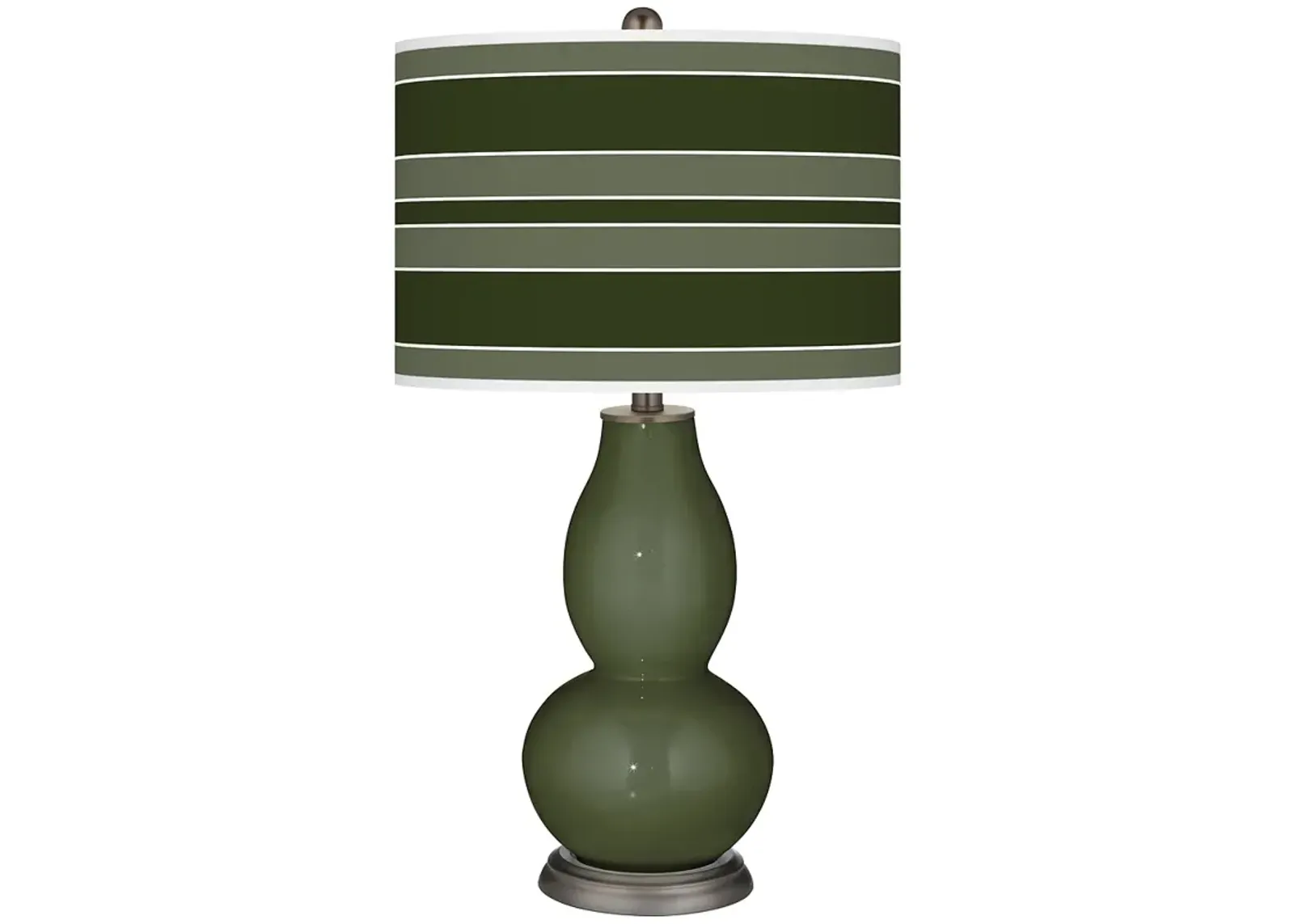 Color Plus Double Gourd 29 1/2" Bold Stripe Secret Garden Green Table