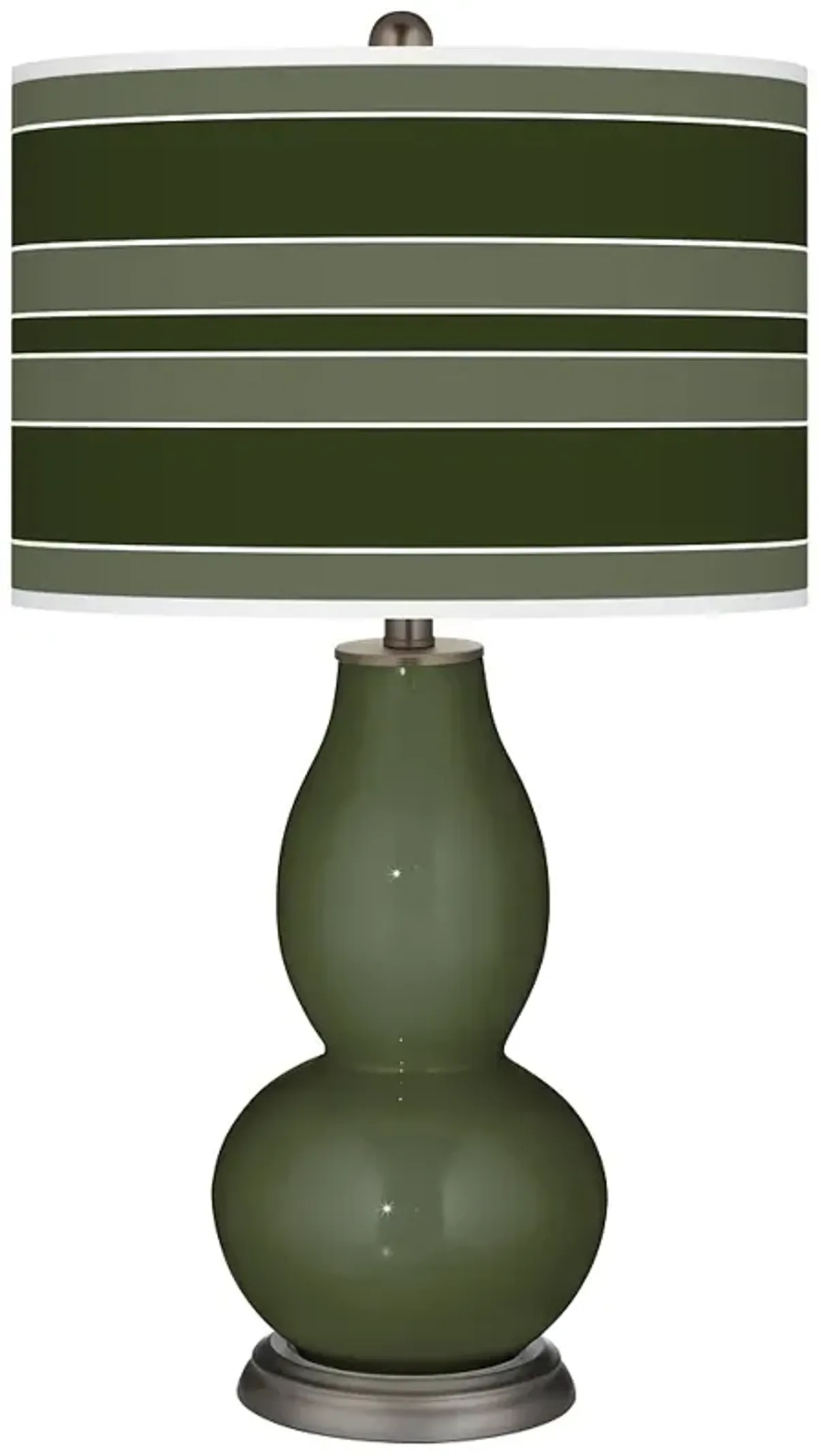 Color Plus Double Gourd 29 1/2" Bold Stripe Secret Garden Green Table