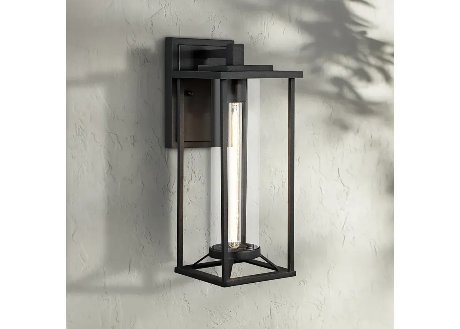 Trescott 17 1/4" High Black Outdoor Wall Light