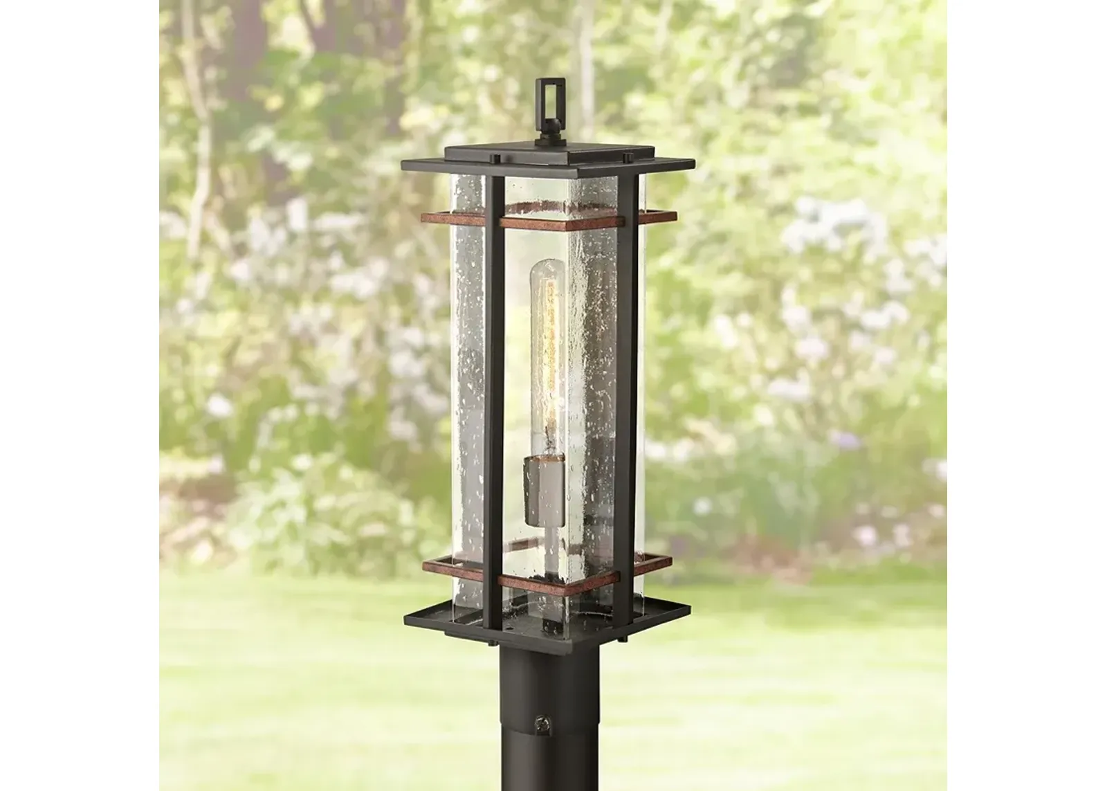 Minka Lavery San Marcos 20 1/2" Black and Copper Outdoor Post Light