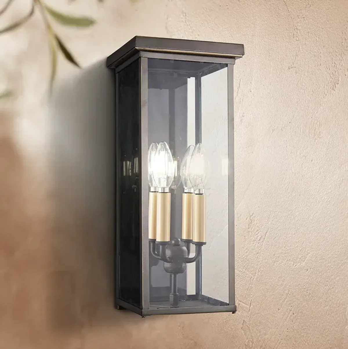 Casway 17" High Oil-Rubbed Bronze Outdoor Pocket Wall Light