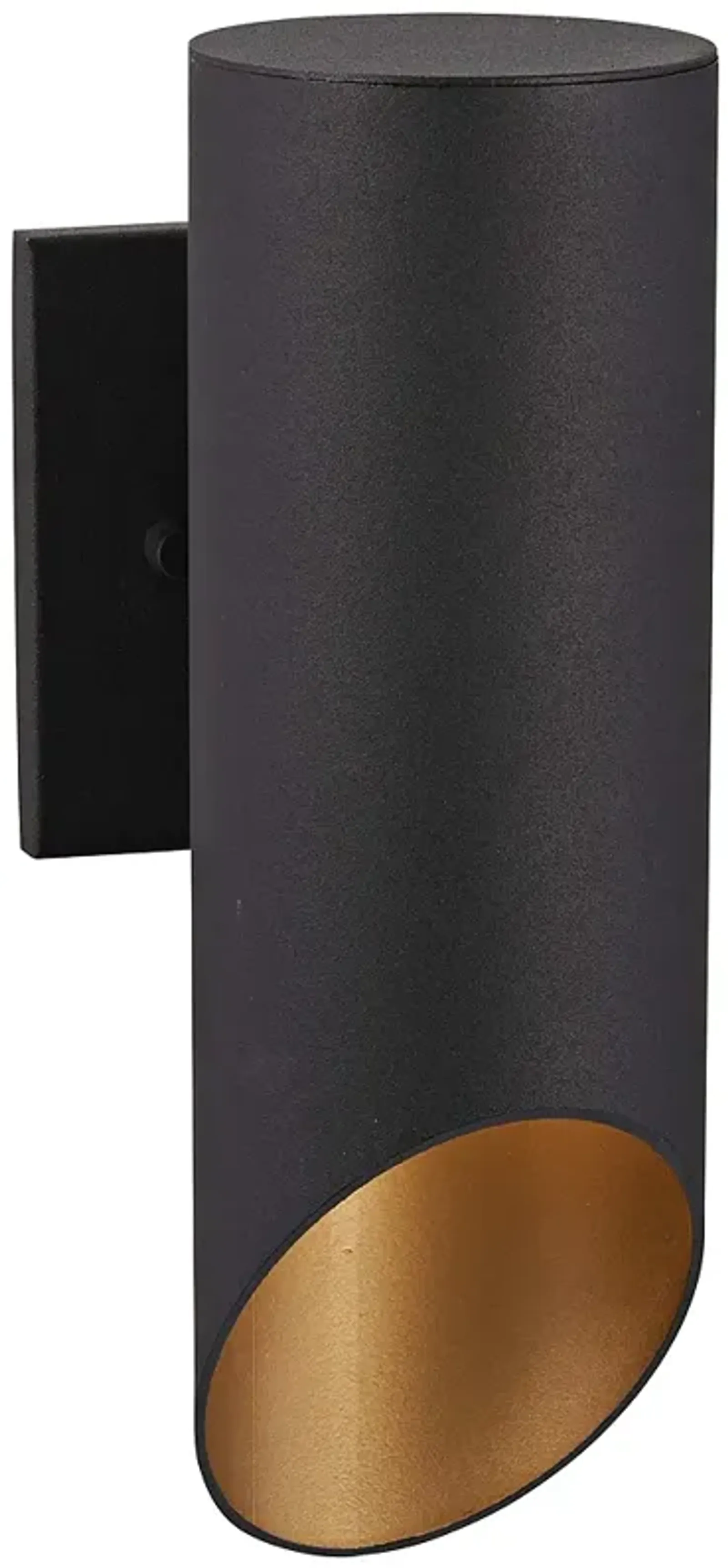 Minka Pineview Slope 12 1/2" High Black and Gold Outdoor Wall Light