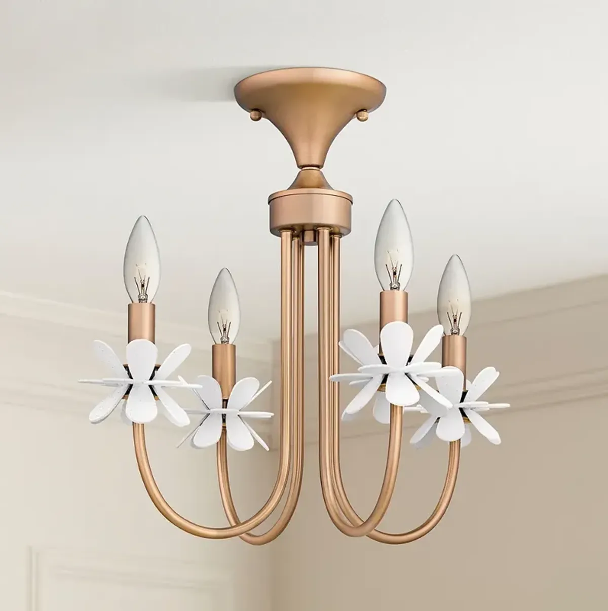 Remy 4-Light Bronze Gold Semi-Flush Mount