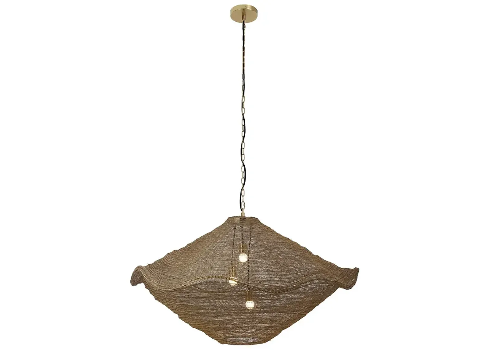 Metropolitan Marseille 3-Light 44-in Gilded Brass Pendant