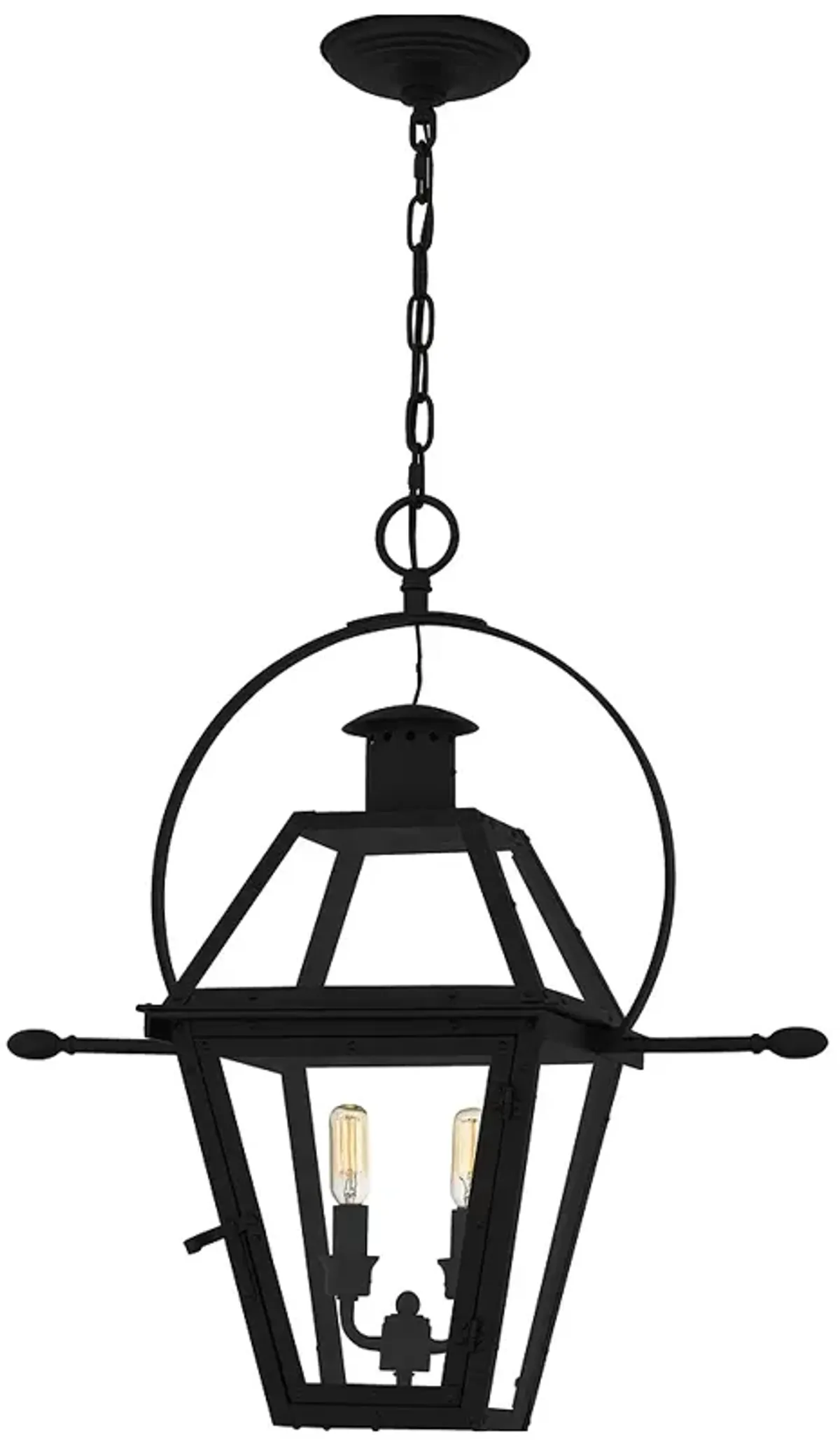 Rue De Royal 2-Light Earth Black Outdoor Hanging Lantern