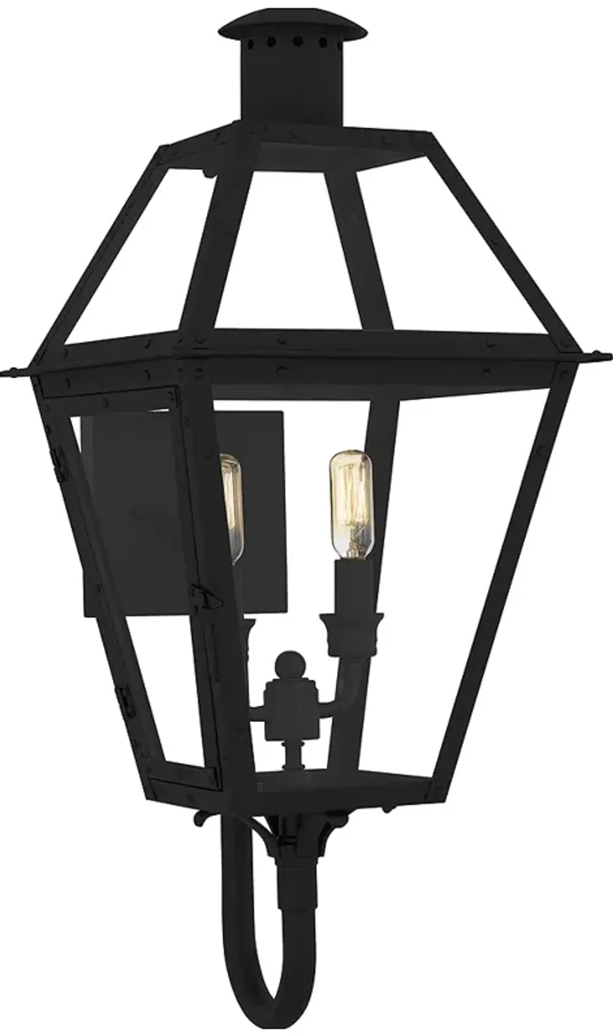 Rue De Royal 2-Light Earth Black Outdoor Wall Lantern