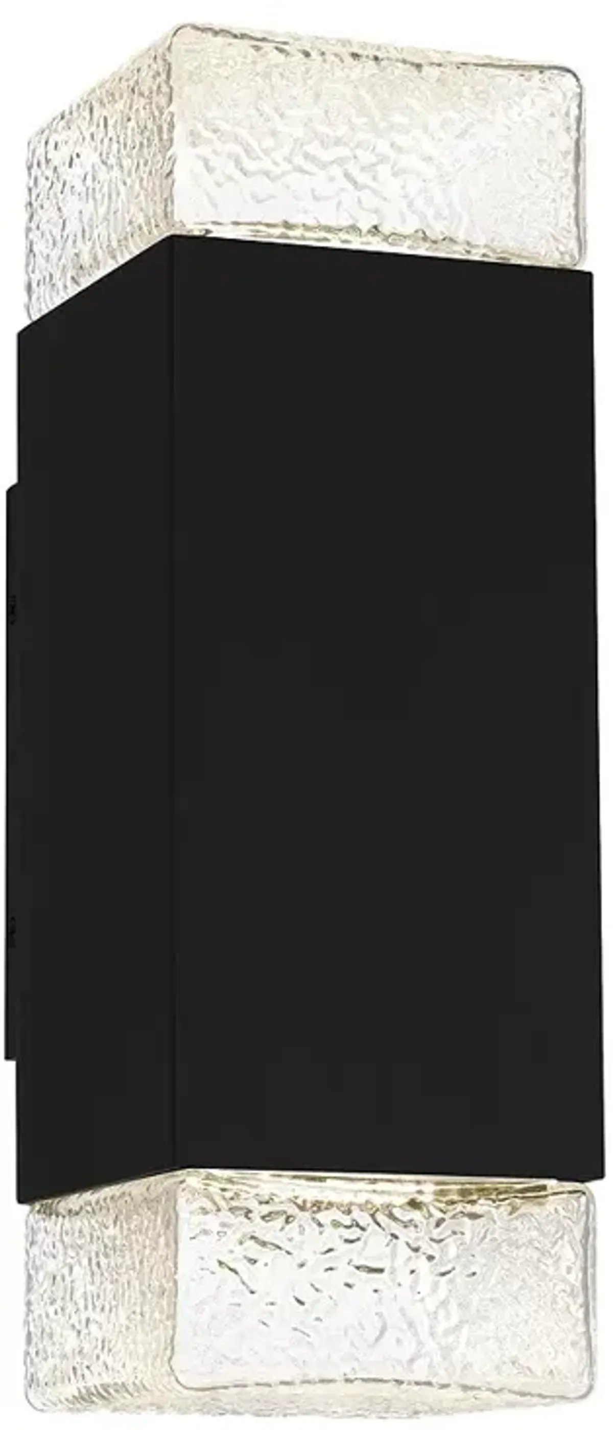 Saxton Integrated LED Matte Black Outdoor Wall Lantern