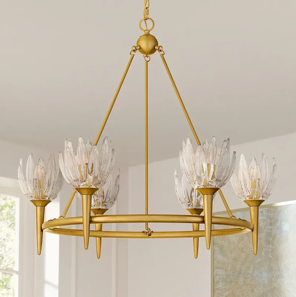 Shea 6-Light Brushed Gold Chandelier