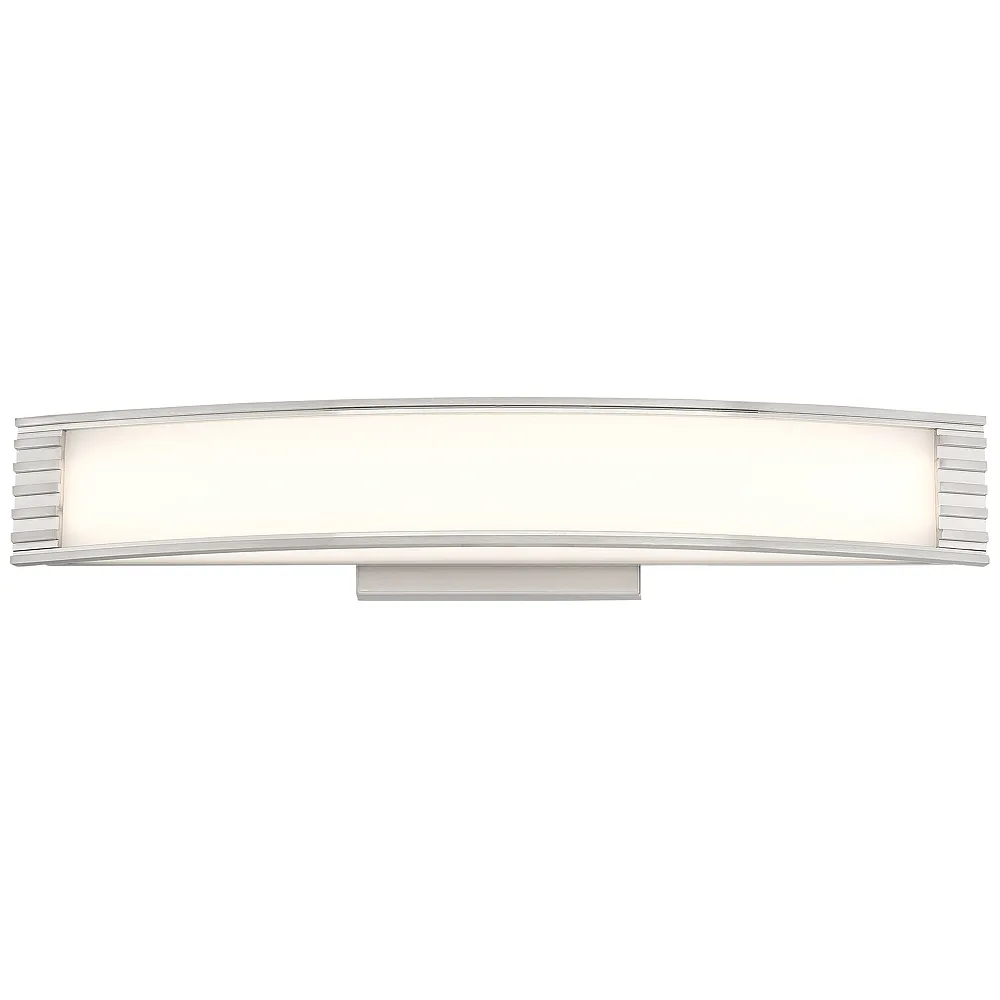 Vantage  LED- Brushed Nickel Vanity Light with White Acrylic Shade