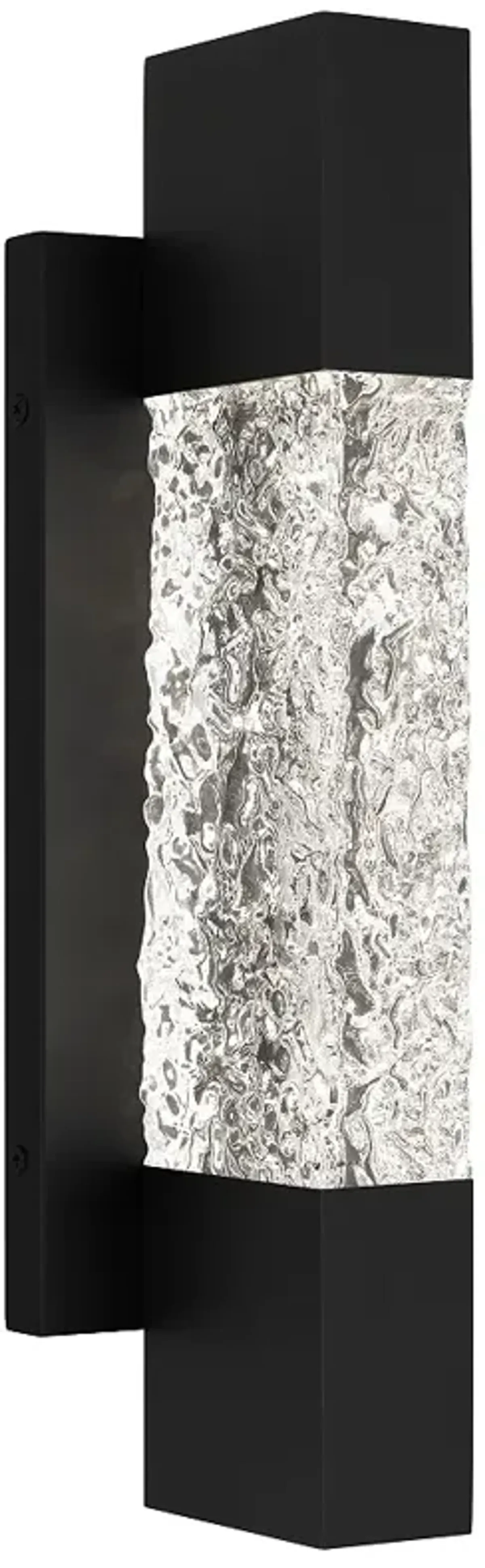 Solace Integrated LED Matte Black Outdoor Wall Lantern