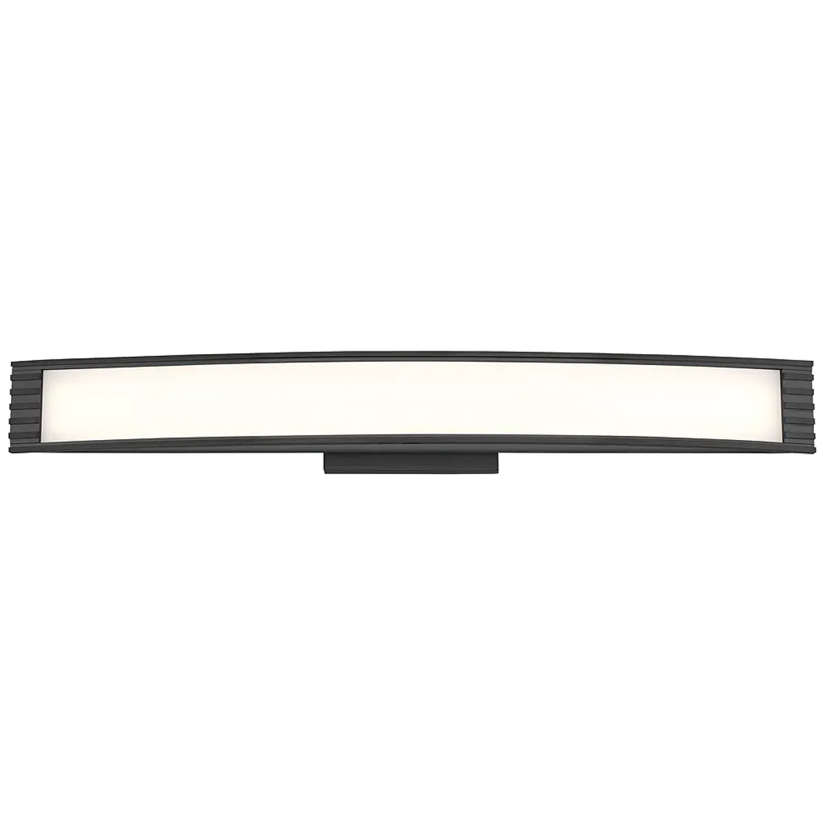 Vantage  LED- Black Vanity Light with White Acrylic Shade