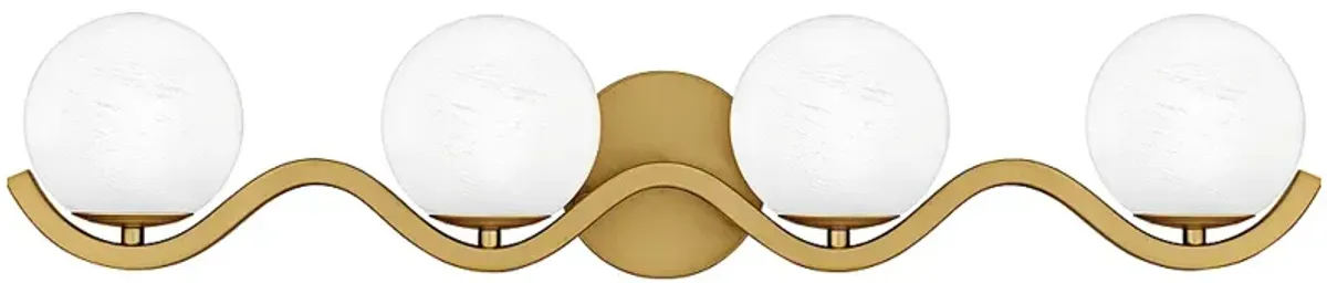 Quoizel Spherical 30 3/4" Wide Aged Brass 4-Light Bath Light