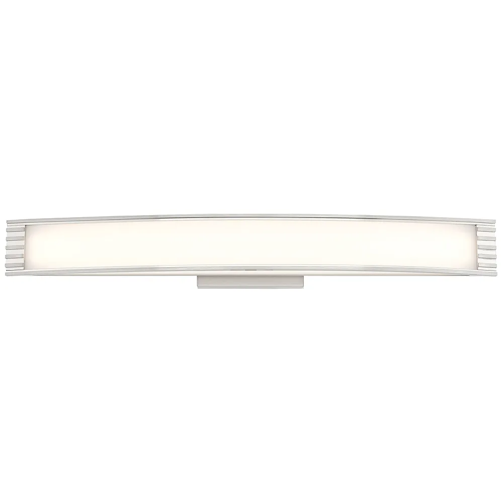 Vantage  LED- Brushed Nickel Vanity Light with White Acrylic Shade