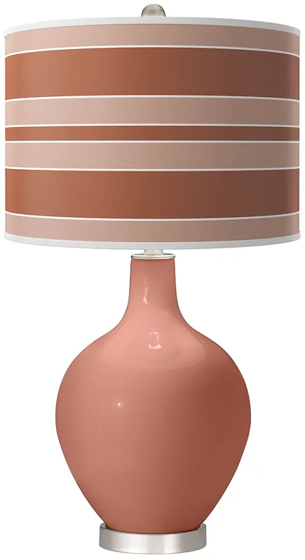 Rojo Dust Bold Stripe Ovo Table Lamp