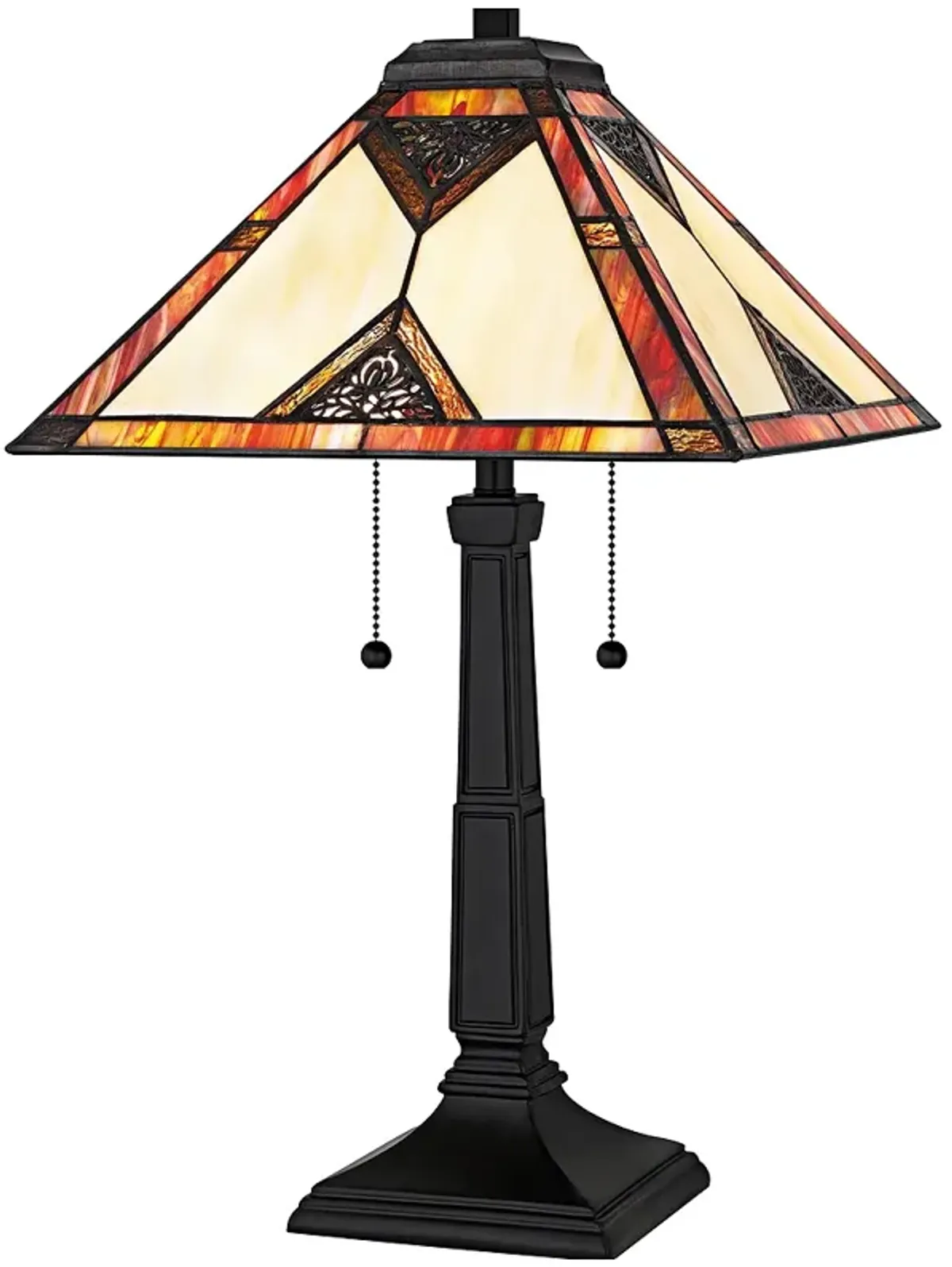 Aiden 2-Light Matte Black Table Lamp