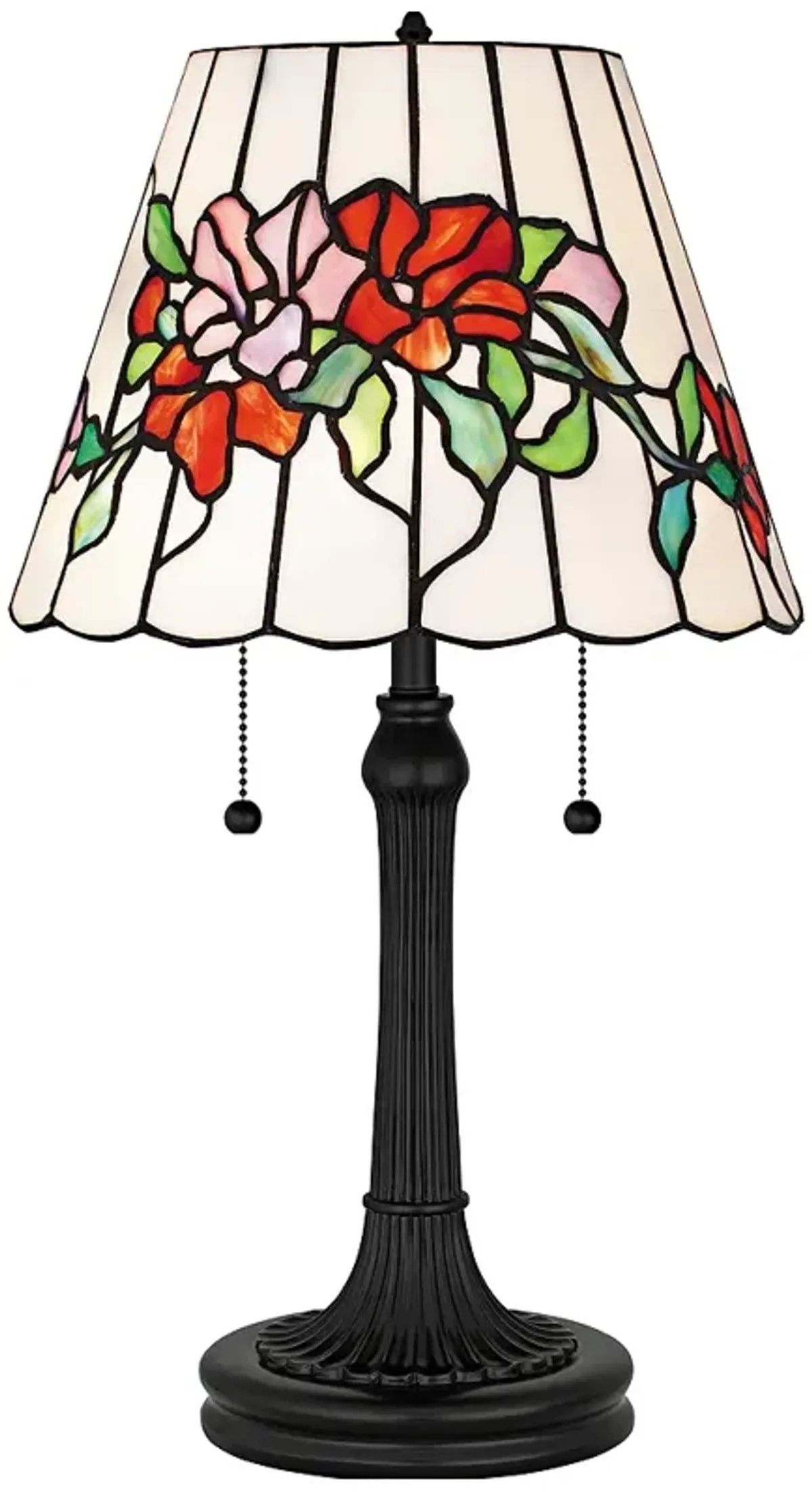 Aurora 2-Light Matte Black Table Lamp