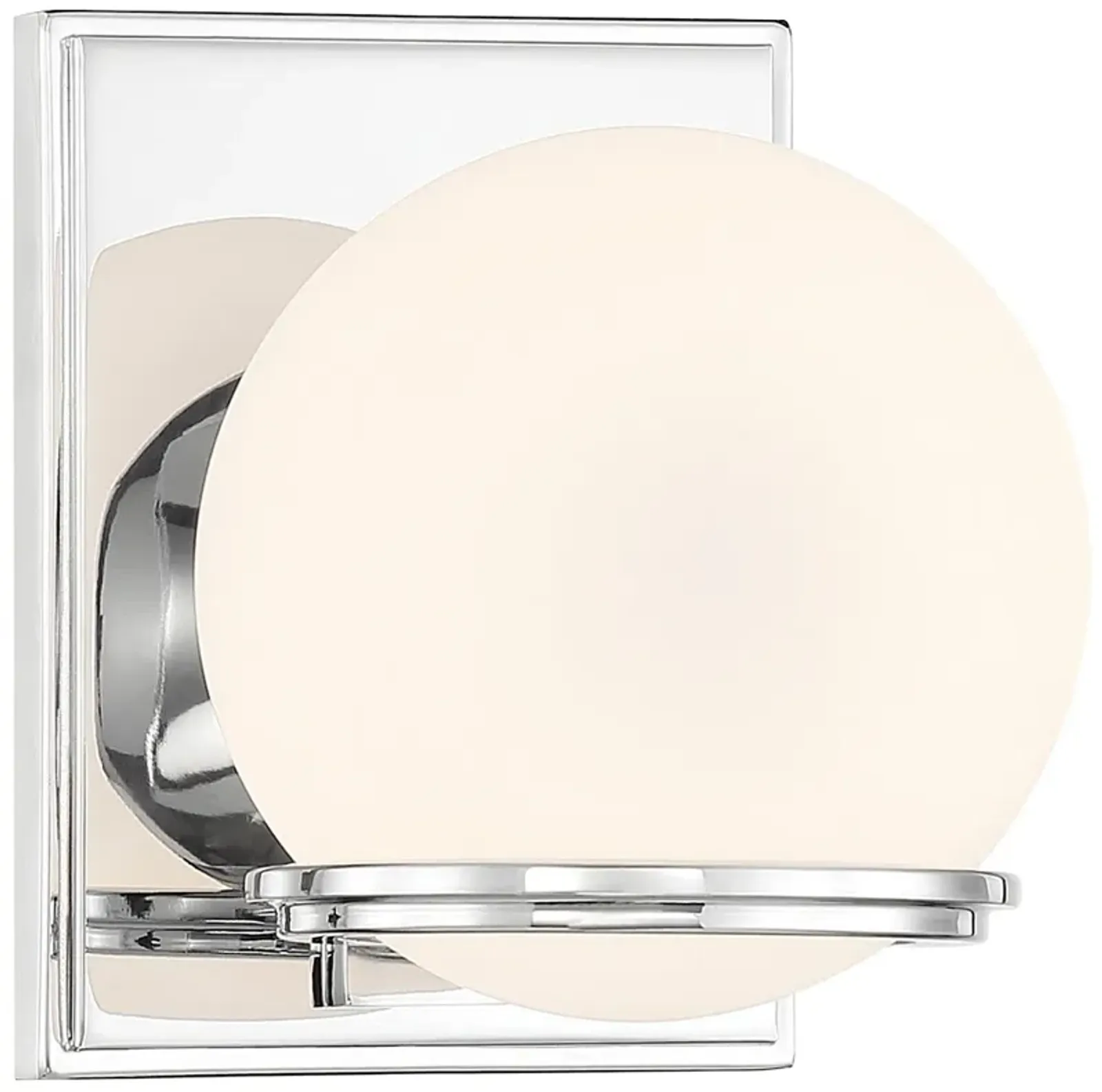 Minka-Lavery Hollywood Nights 1-Light Chrome Vanity with Opal Glass Shade