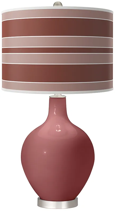Toile Red Bold Stripe Ovo Table Lamp