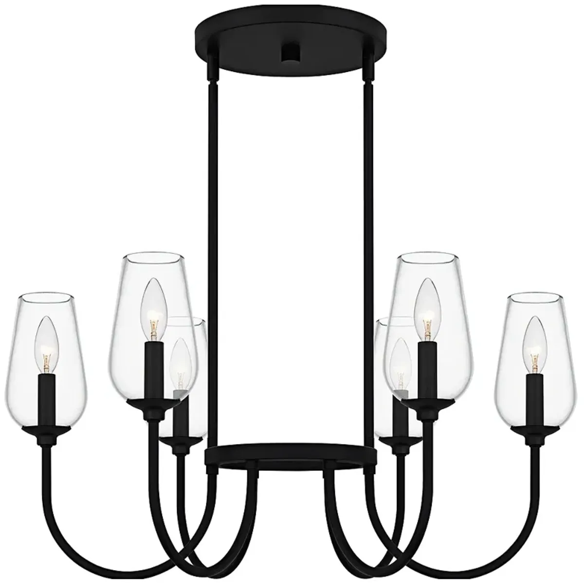 Viscount 6-Light Matte Black Chandelier