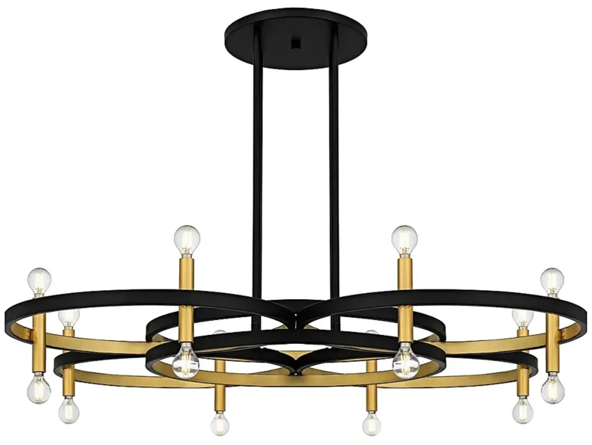 Winsland 8-Light Matte Black Chandelier