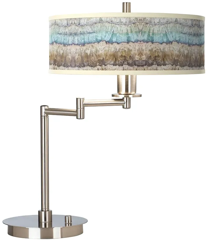 Marble Jewel Giclee Gallery Modern LED Swing Arm Desk Lamp