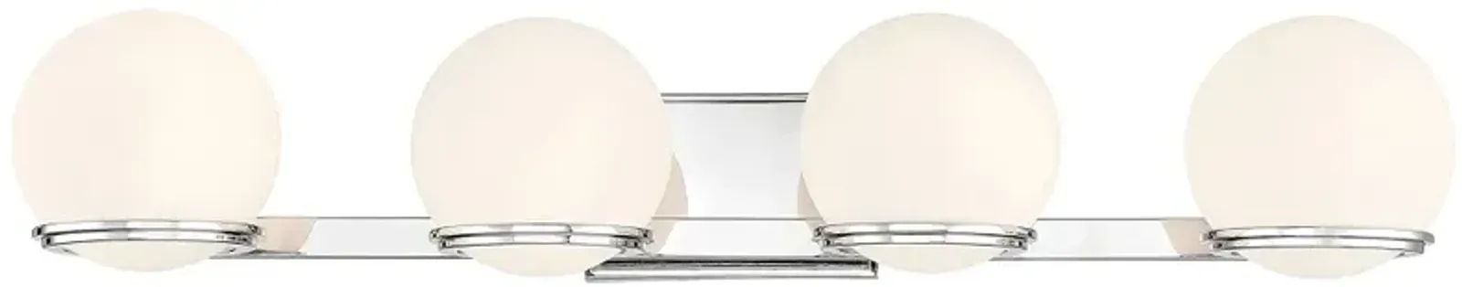 Minka-Lavery Hollywood Nights 4-Light Chrome Vanity with Opal Glass Shade