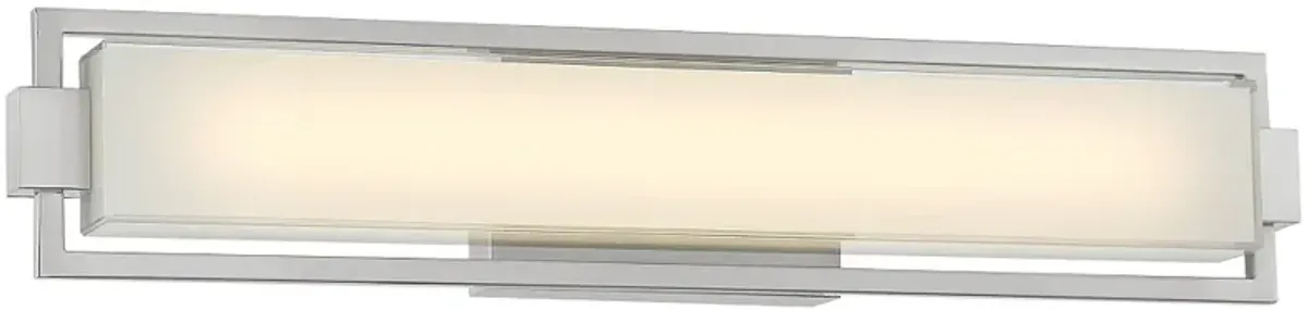 George Kovacs Opening Act 24" Wide Brushed Nickel LED Bath Light