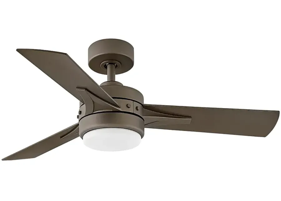 44" Hinkley Ventus Metallic Matte Bronze LED Ceiling Fan with Remote