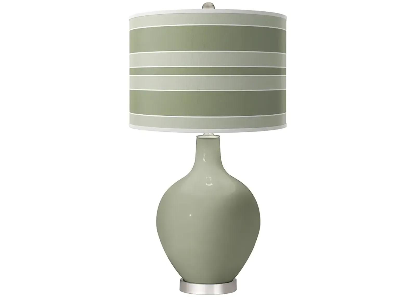 Evergreen Fog Bold Stripe Ovo Table Lamp