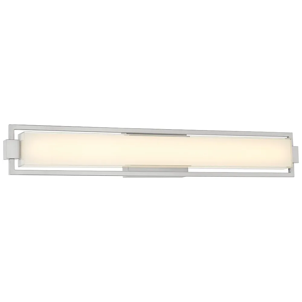 George Kovacs Opening Act 31 1/4" Wide Brushed Nickel LED Bath Light