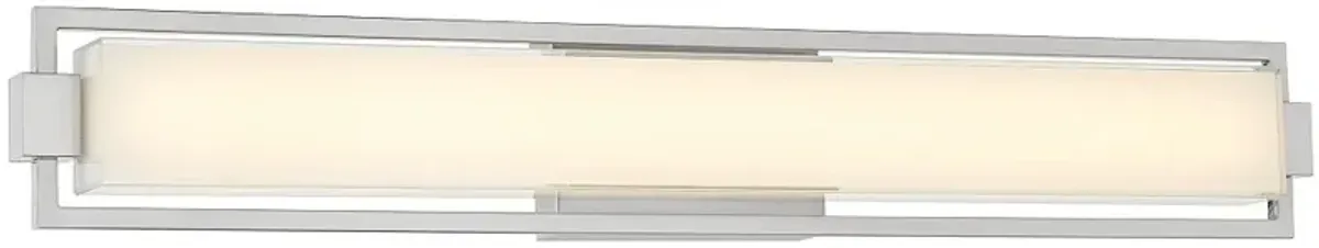 George Kovacs Opening Act 31 1/4" Wide Brushed Nickel LED Bath Light