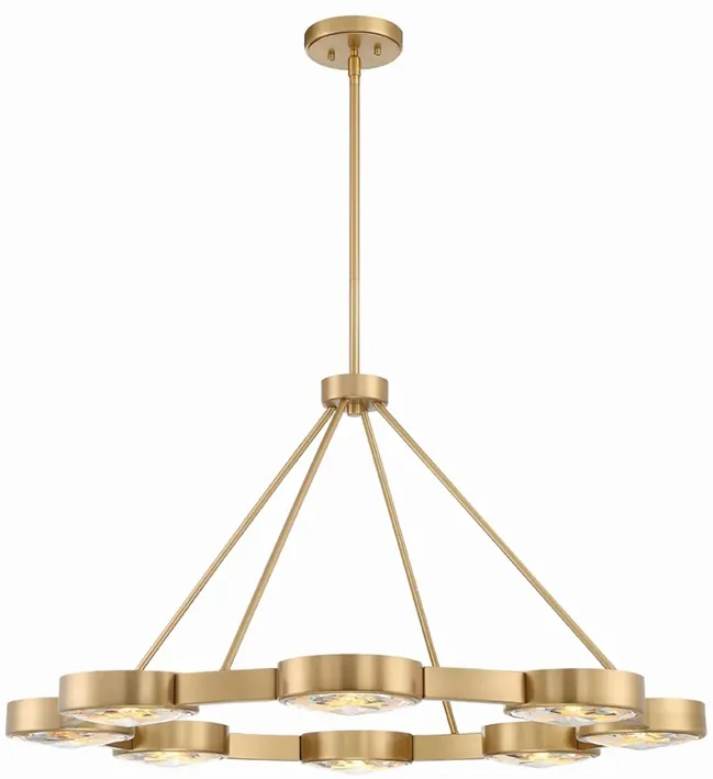 Crystorama Orson 8 Light Modern Gold Pendant