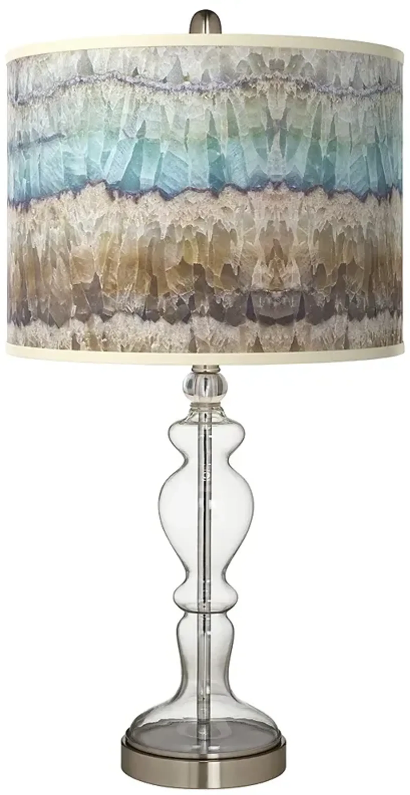 Giclee Glow Apothecary 28" Marble Jewel Shade Clear Glass Table Lamp