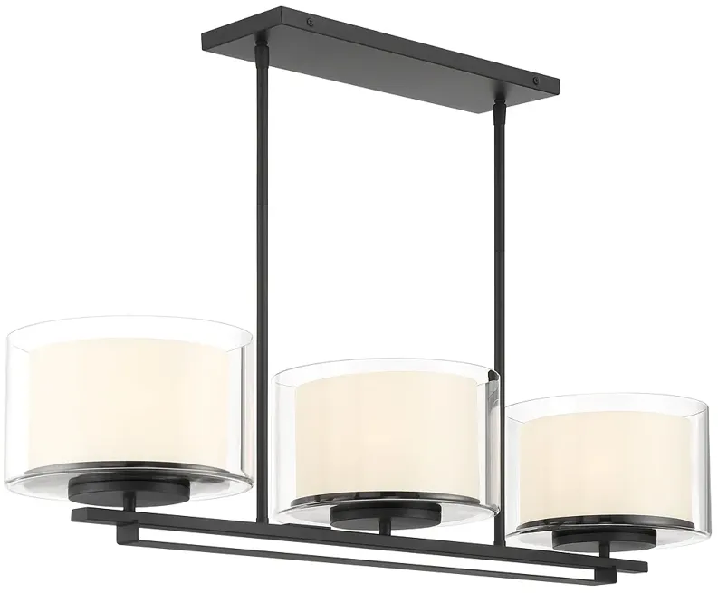 Parsons Studio 38" Wide Sand Coal 3-Light Island Chandelier