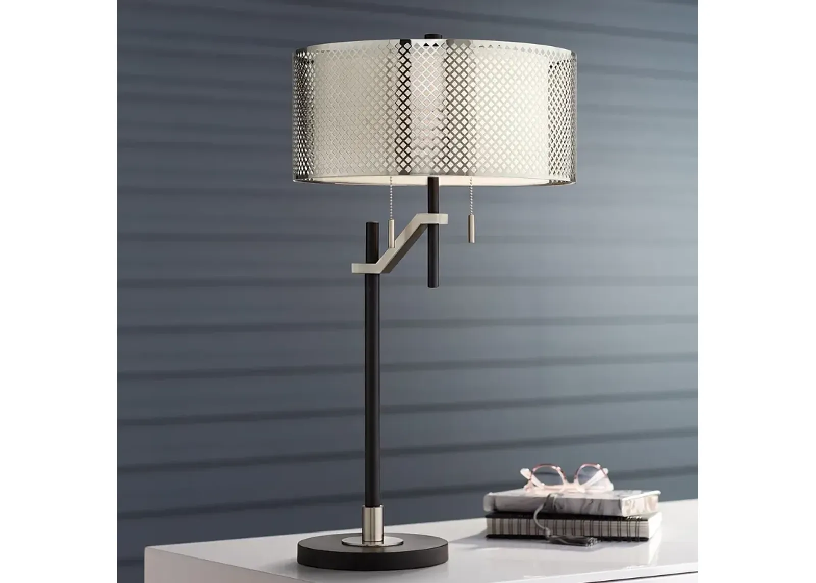 Pacific Coast Lighting Metra 30" Offset Arm Modern Table Lamp