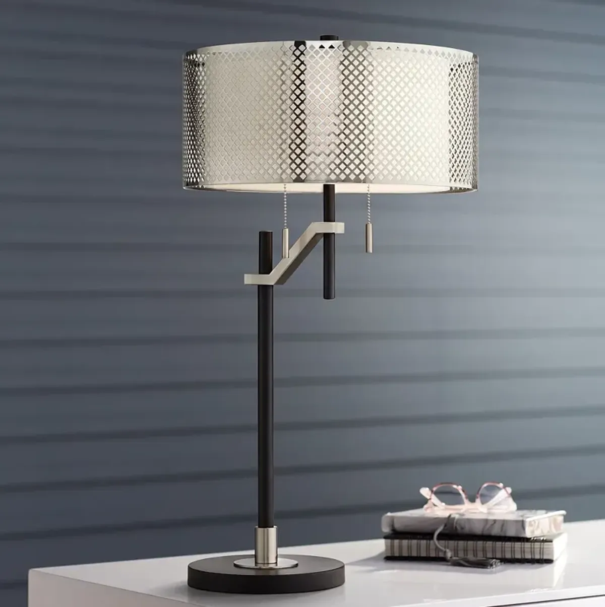 Pacific Coast Lighting Metra 30" Offset Arm Modern Table Lamp