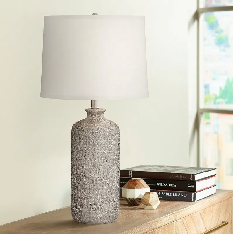 Pacific Coast Lighting Chinon 26" High French Gray Ceramic Table Lamp