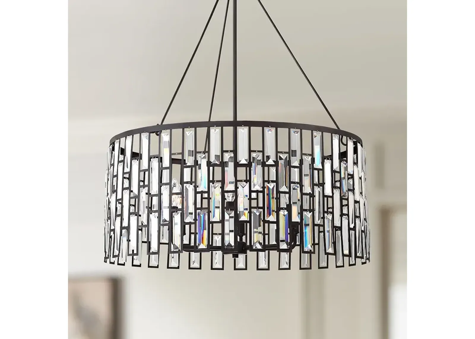 Regency Hill Aurelia 26 3/4" Bronze and Clear Glass Pendant Light