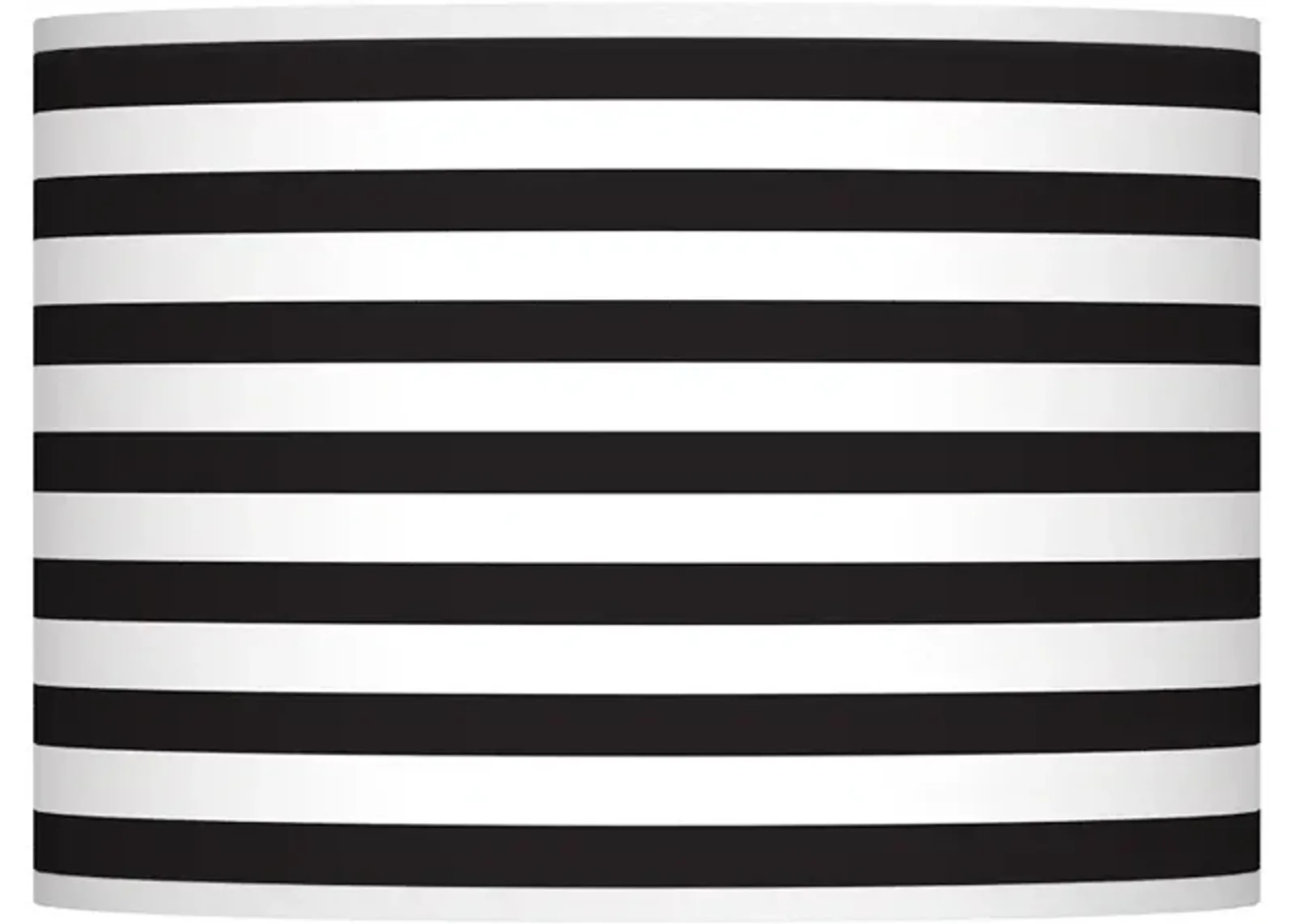 Black White Horizontal Stripes Giclee Gallery Shade 13.5x13.5x10 (Spider)