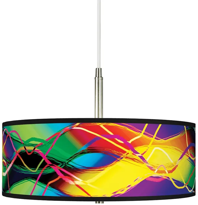 Colors in Motion Giclee Pendant Chandelier