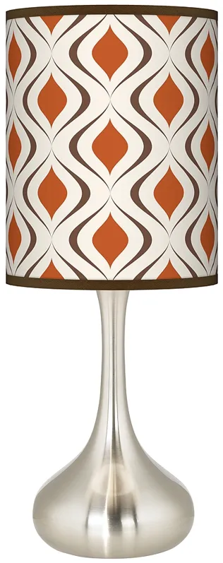 Retro Lattice Giclee Modern Droplet Table Lamp