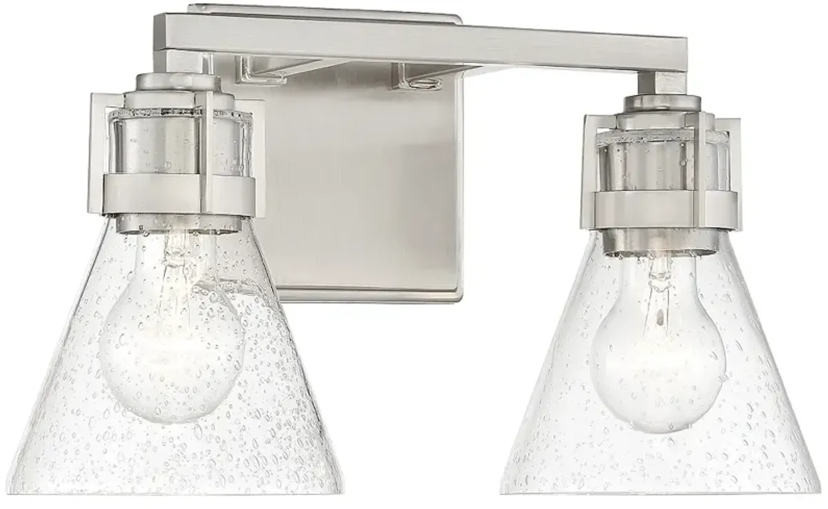 Minka Lavery Chatham Square 14 1/2" Wide Brushed Nickel Wall Sconce