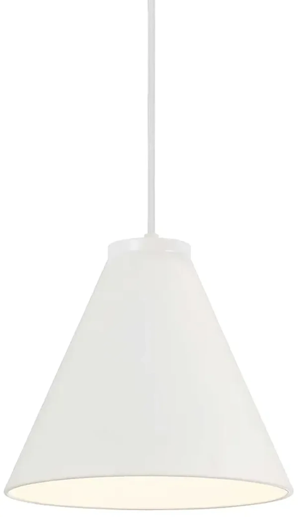 Vantage  1-Light White Pendant with White Metal Shade