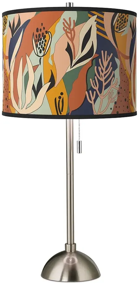 Giclee Glow 28" High Wild Desert Brushed Nickel Table Lamp