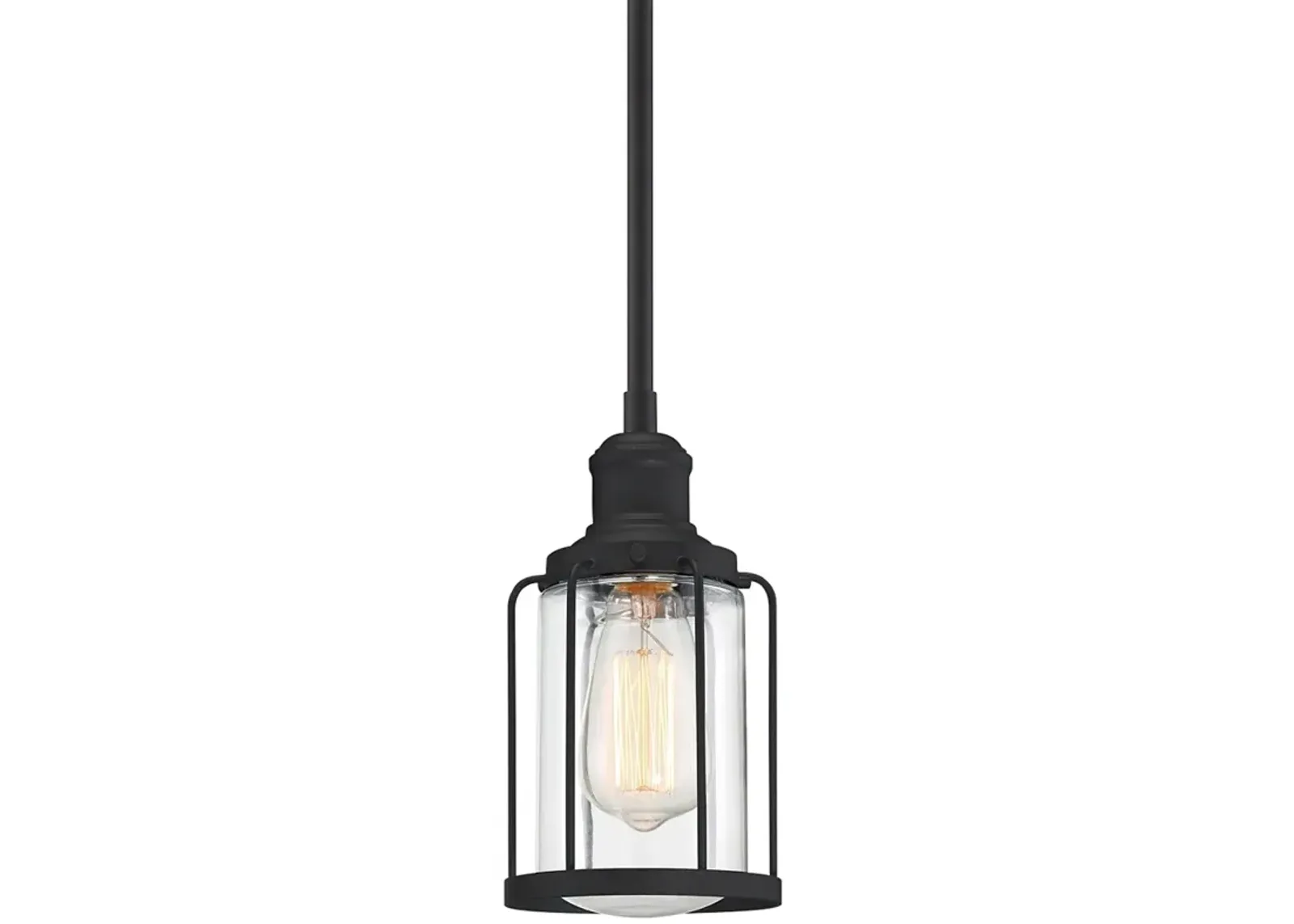 Quoizel Ludlow 5" Wide Earth Black Metal Mini Pendant