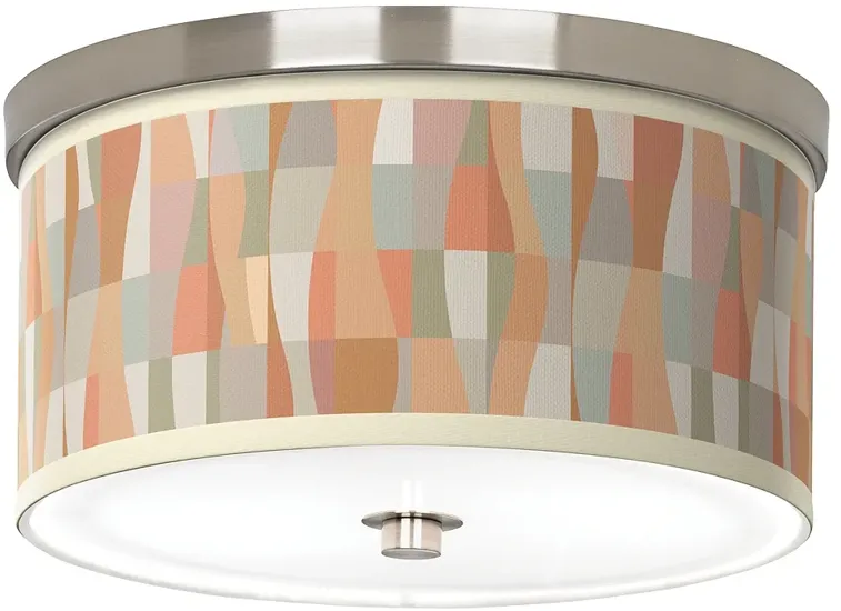 Sedona Giclee Nickel 10 1/4" Wide Ceiling Light