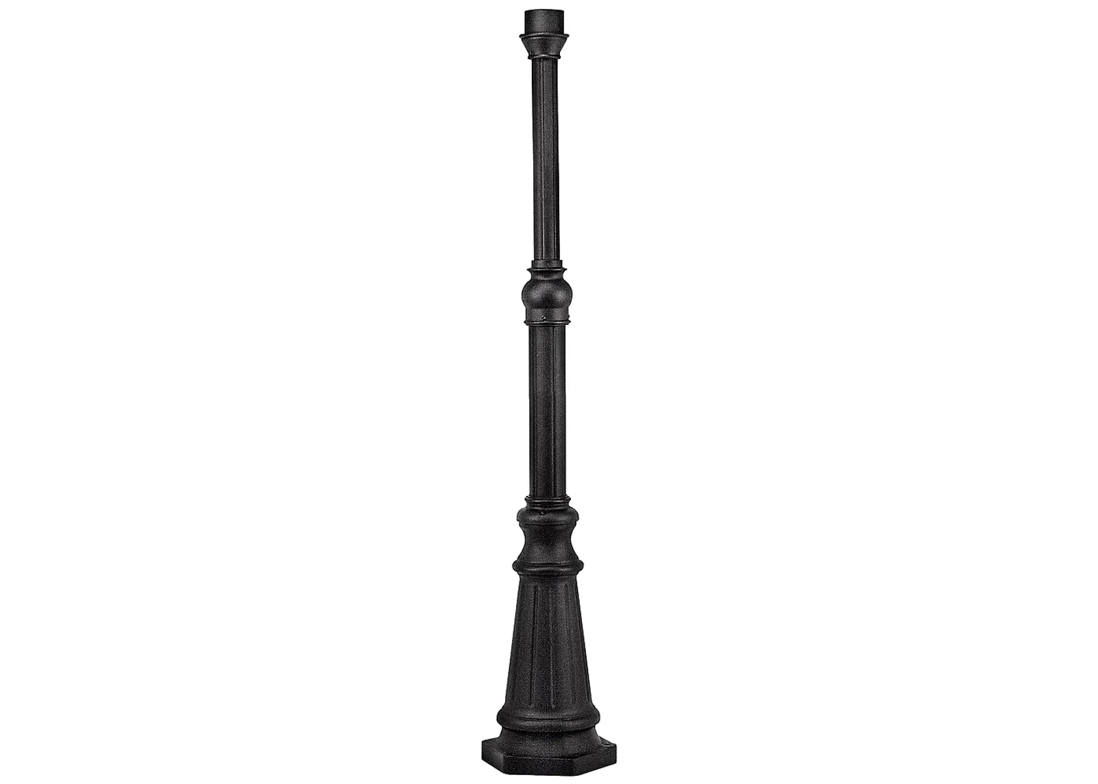 Black Finish 78" High Outdoor Lighting Post with Base