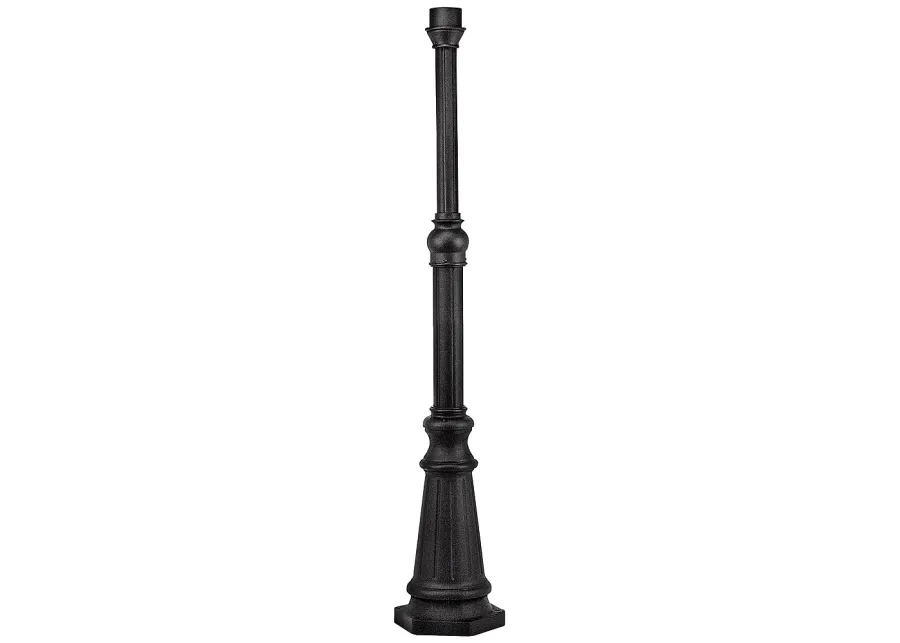 Black Finish 78" High Outdoor Lighting Post with Base